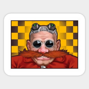 Dr. Robotnik or Eggman painting Sticker